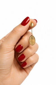 Cercei aur galben 14 K colectie ITALIA model SATINAT - Img 2