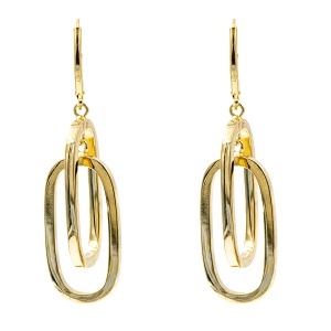 Cercei aur galben 14 K colectie noua ITALIA model GEOMETRIC