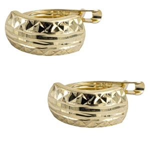 Cercei aur galben 14 K model GEOMETRIC FATETAT