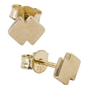 Cercei aur galben 14 K model GEOMETRIC - Img 2