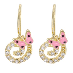 Cercei copii aur galben 14 K model FLUTURAS