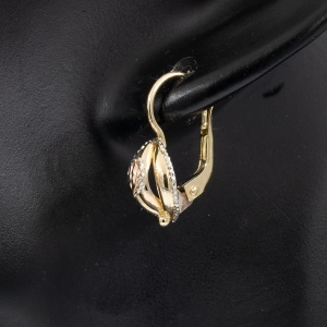 Cercei din aur 14 K colectie noua ITALIA model TURBAN - Img 3