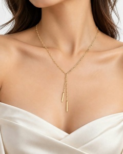 Colier aur galben 14 K colectie ITALIA model BAGHETA