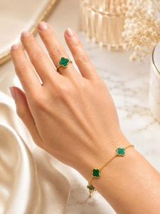 Inel aur galben 14 K colectie ITALIA model FLOARE