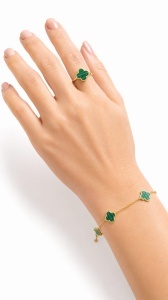 Inel aur galben 14 K colectie ITALIA model FLOARE - Img 2