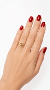 Inel aur galben 14 K colectie ITALIA model OVAL