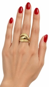 Inel aur galben 14 K colectie noua model FANTEZIE