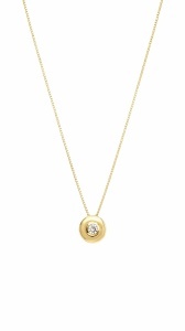 Lant cu pandantiv aur galben 14 K colectie ITALIA model ASPIRINA - DIAMANT
