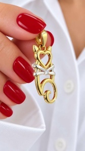 Pandantiv aur galben 14 K colectie ITALIA model PISICUTA