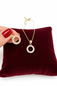 Set aur galben 14 K colectie noua ITALIA model ROTUND