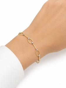 Bijuterii aur galben 14 K bratara colectie noua ITALIA model GEOMETRIC