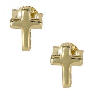 Bijuterii aur galben 14 K cercei colectie noua model CRUCE