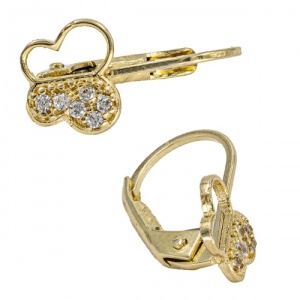Bijuterii aur galben 14 K cercei colectie noua model FLUTURAS - Img 2