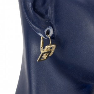 Bijuterii aur galben 14 K cercei colectie noua model GEOMETRIC - Img 3
