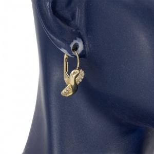 Bijuterii aur galben 14 K cercei colectie noua model INFINITY - Img 3