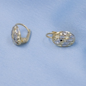 Bijuterii aur galben 14 K cercei colectie noua model OVAL - Img 4