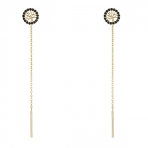 Bijuterii aur galben 14 K cercei colectie noua model POMUL VIETII - BLACK