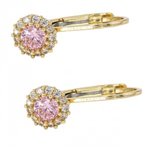 Bijuterii aur galben 14 K cercei colectie noua model ROTUND