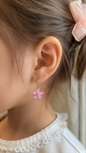 Bijuterii aur galben 14 K cercei copii colectie noua model FLORICICA