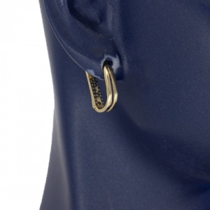 Bijuterii aur galben 14 K cercei copii colectie noua model GEOMETRIC - Img 2