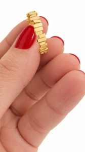 Bijuterii aur galben 14 K inel colectie noua model ABSTRACT - Img 2