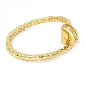 Bijuterii aur galben 14 K inel colectie noua model GEOMETRIC - Img 4