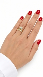 Bijuterii aur galben 14 K inel colectie noua model GEOMETRIC - Img 2
