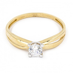 Bijuterii aur galben 14 K inel colectie noua model SOLITAIRE