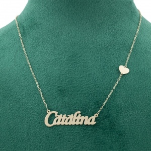 Bijuterii aur galben 14 K lant cu pandantiv colectie noua model nume CATALINA - Img 2