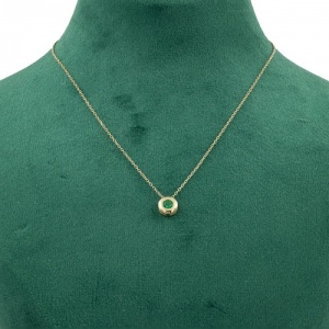 Bijuterii aur galben 14 K lant cu pandantiv colectie noua model ASPIRINA - GREEN - Img 2