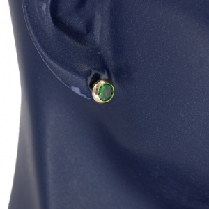 Bijuterii aur galben cercei colectie noua ITALIA model PIETRICICA - GREEN - Img 3