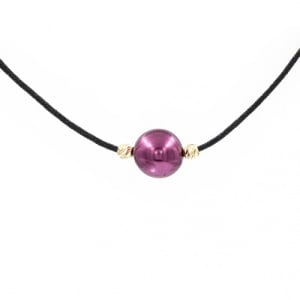 Bijuterii aur galben choker snur negru colectie noua model PERLA