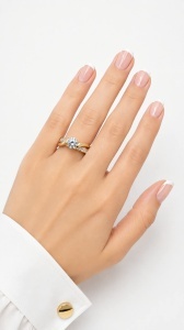 Bijuterii aur galben inel colectie noua model SOLITAIRE R 16