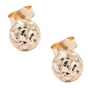 Bijuterii aur roz cercei colectie noua model BILUTE 0.7 cm