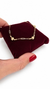 Bratara aur galben 14 K colectie ITALIA model BILUTA SATINATA - Img 2