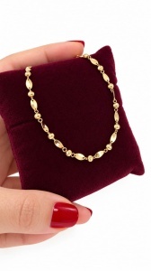 Bratara aur galben 14 K colectie ITALIA model BILUTE - Img 3