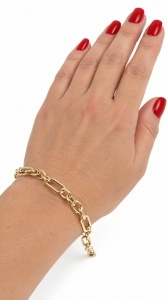 Bratara aur galben 14 K colectie ITALIA model FATETAT - Img 2