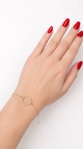 Bratara aur galben 14 K colectie ITALIA model GEOMETRIC