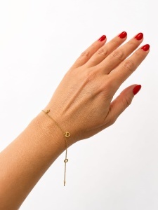 Bratara aur galben 14 K colectie ITALIA model INIMA - Img 2