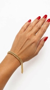 Bratara aur galben 14 K colectie ITALIA model ZA IN ZA