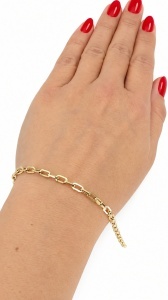 Bratara aur galben 14 K colectie ITALIA model ZA IN ZA