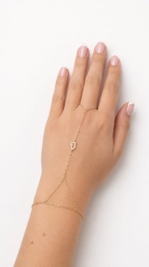 Bratara cu inel aur galben 14 K model INIMIOARA - Img 2