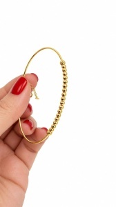 Bratara fixa aur galben 14 K colectie ITALIA model BILUTE - Img 3