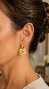 Cercei aur galben 14 K colectie ITALIA model INIMA