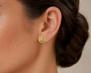 Cercei aur galben 14 K colectie ITALIA model TURBAN