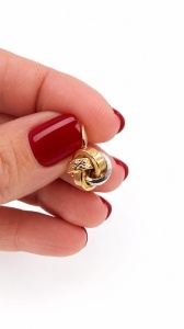 Cercei aur galben 14 K colectie ITALIA model TURBAN - Img 2