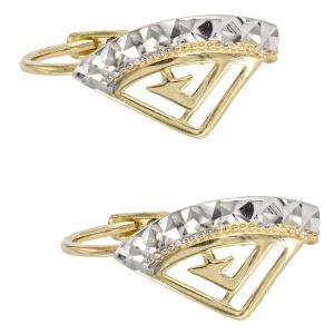 Cercei aur galben 14 K model GEOMETRIC