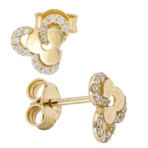 Cercei aur galben 14 K model GEOMETRIC - Img 2