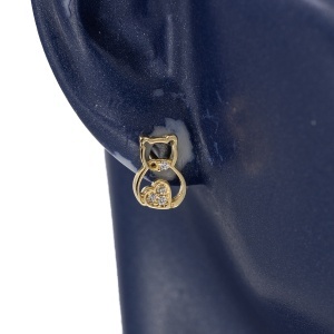 Cercei aur galben 14 K model PISICUTA - Img 3