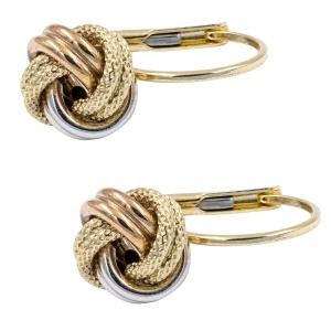Cercei din aur 14 K colectie noua ITALIA model TURBAN